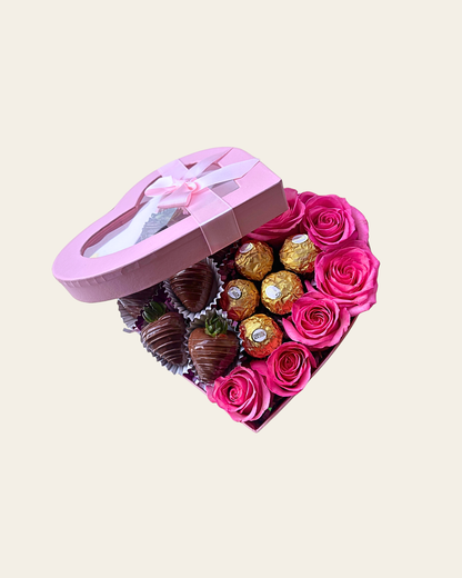 Signature Chocolate & Strawberry Heart Box