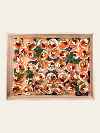 Smoked Salmon Tea Sandwich Bites Platter
